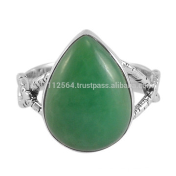 Natural Chrysoprase Gemstone With 925 Sterling Silver Handmade Solitaire Ring Jewelry